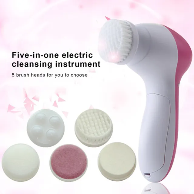 Máquina limpiadora facial indolora 5 en 1 diseño impermeable máquina limpiadora facial ABS