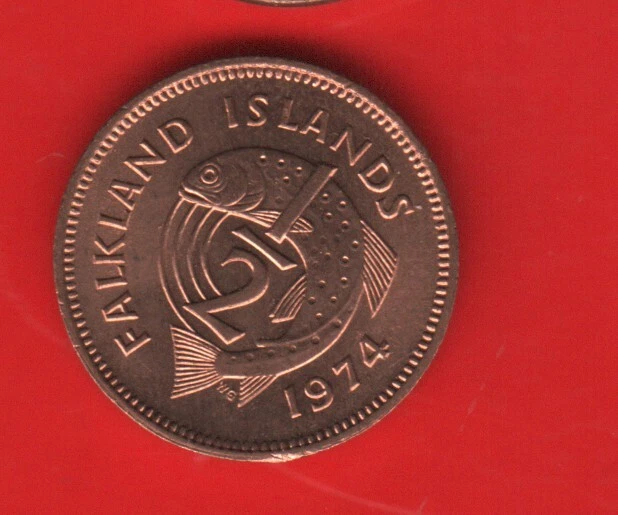Falkland Island 2/1 Cent 1974