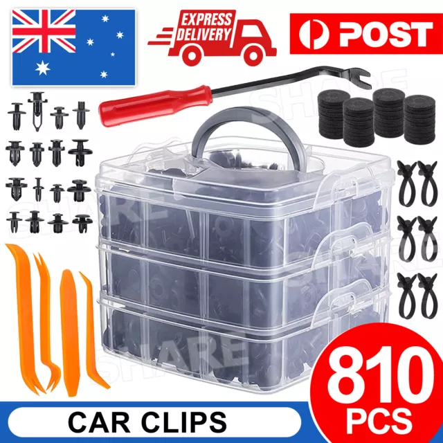 810x Car Trim Body Clips Kit Rivets Retainer Auto Panel Bumper Plastic Fastener~