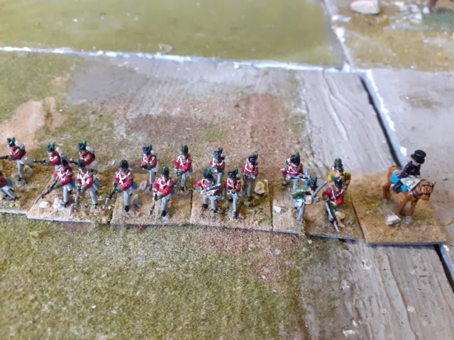 15 mm Napoleonic British infantry , 24 figures plus general Picton mounted