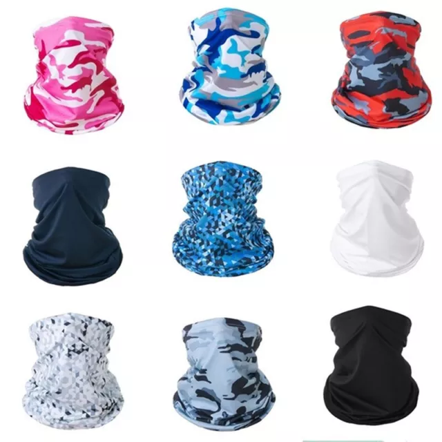 Multi-Use Elastic Silky Face Mask Tube Bandana Cover Neck Gaiter Scarf Bandanna~