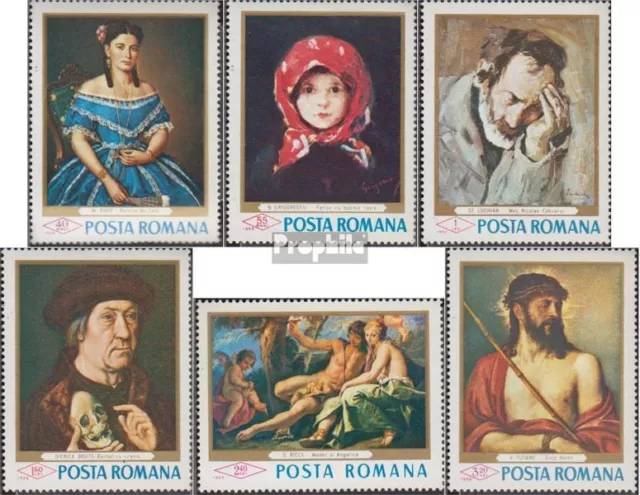 Romania 2666-2671 (complete issue) unmounted mint / never hinged 1968 Paintings