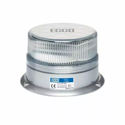 ECCO 7160CA Led Beacon: Reflex 12-24V Clear Lens Amber Illumination NEW