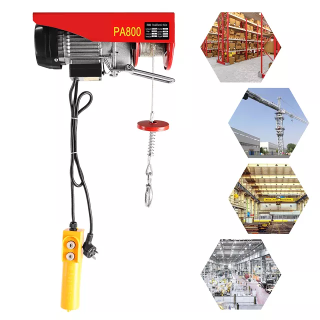 800KG Electric Winch Scaffold Hoist Winch Crane Workshop Garage Lifting Tool UK