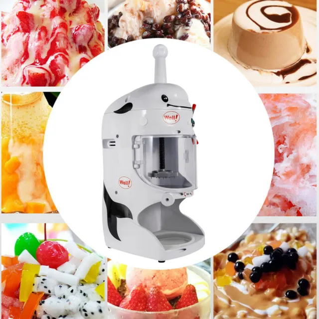 New Commercial Ice Shaver Shaved Ice Block Machine Electric Snow Cone Maker 110V