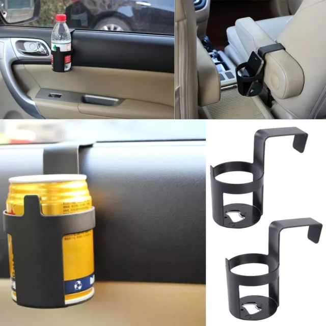 2X Universal Black Car Truck Door Cup Holder Mount Beverage Drink Bottle Holder