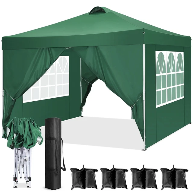 Faltpavillon 3x3m Wasserdicht Partyzelt Gartenzelt UV Pavillon Popup Festzelt DE