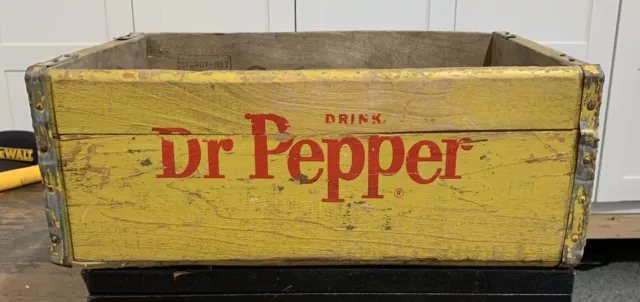 Vintage Dr. Pepper / Schweppes Wooden Crate 1953