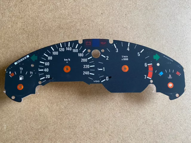 Original BMW e36 Instrument Cluster Frame Replacement Dials, 240 KM/H