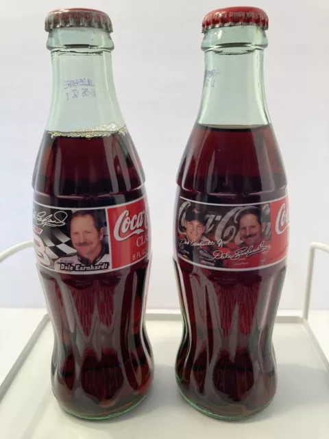 dale earnhardt 8 oz glass vintage coke bottles new