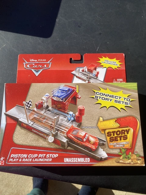 Disney Pixar CARS Story Sets - PISTON CUP PIT STOP Play n Race Launcher