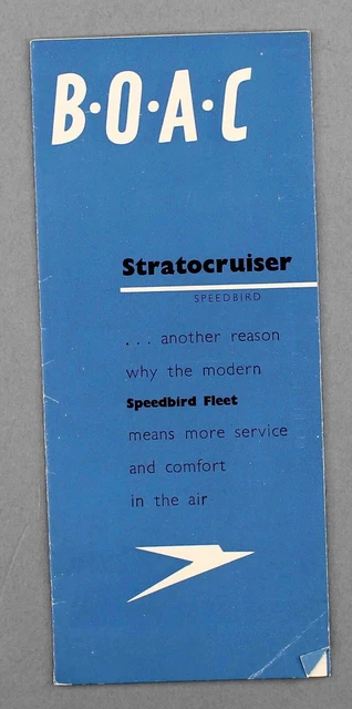 Boac Notebook BOAC BOEING STRATOCRUISER Airline Brochure With Cutaway 1951 B.o.a.c ...