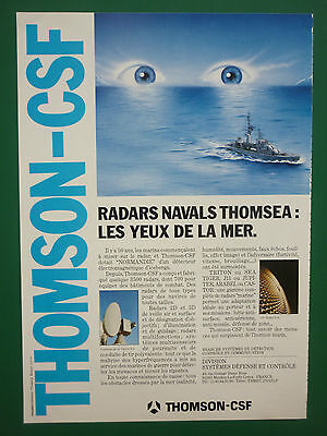 4/1992 PUB THOMSON-CSF RADAR AEROPORTE CONTRE MESURES ORIGINAL FRENCH AD 