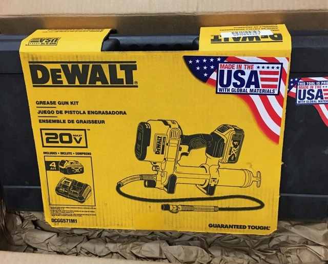 DEWALT DCGG571M1 20V MAX Grease Gun Kit Cordless, 42” Long Hose, 10,000