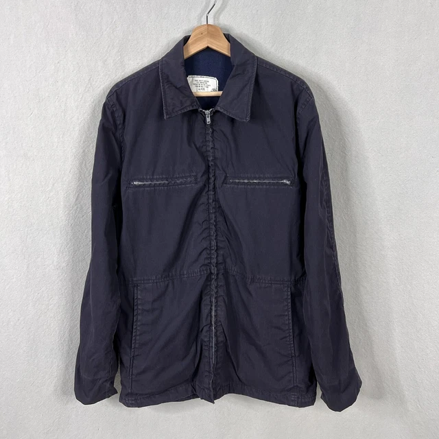 VINTAGE ORIGINAL USN Us Navy Utility Jacket Dark Blue Dscp Quarter Deck