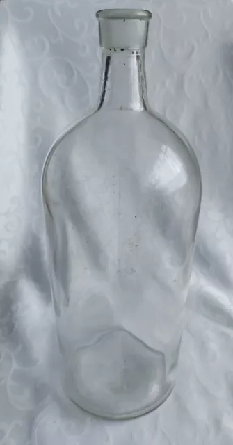Large Antique United Glass Bottle Manufacturers Ltd Clear Glass Bottle.