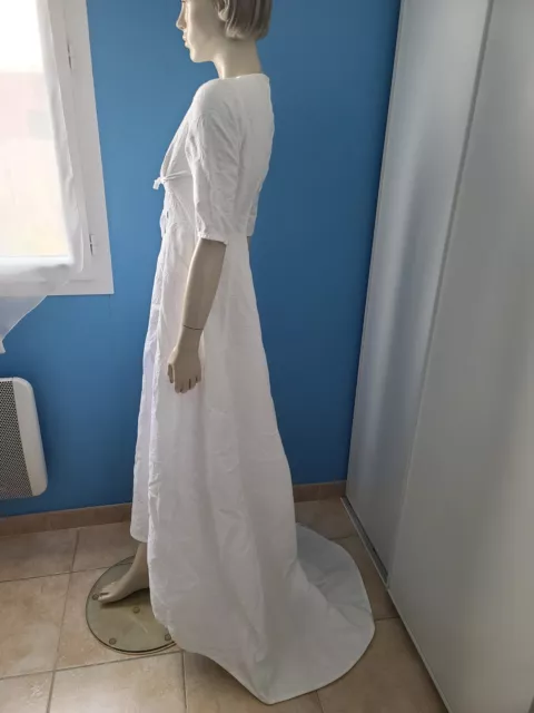 Ancienne robe de mariée de 1966 femme XS taille 34 mariage époque vintage traine