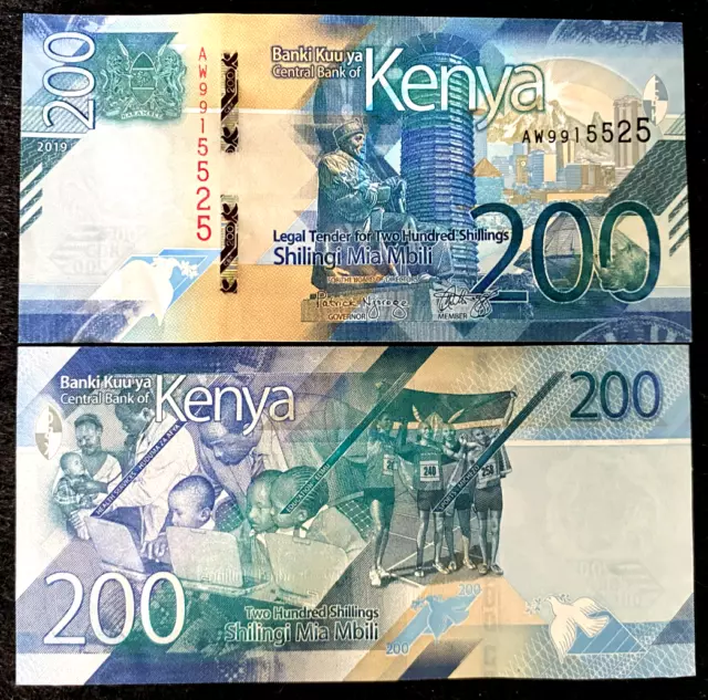 Kenya 200 Shillings 2019 Banknote World Paper Money UNC Currency Bill Note