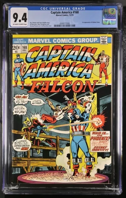 Captain America #168 Cgc 9.4 1St Helmut Zemo Falcon George Roussos Sal Buscema