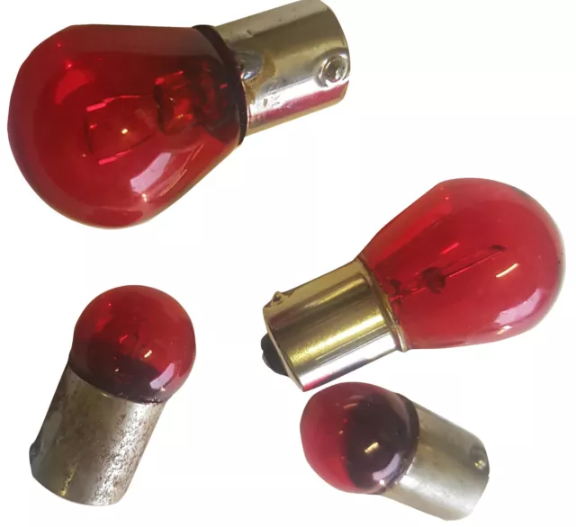 ukscooters VESPA RED INDICATOR BULBS SET OF 4 FRONT AND REAR PX LML P DISC