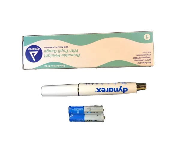 Reusable Penlight LED,White Light Medical Diagnostic w Pupil Gauge 4782/