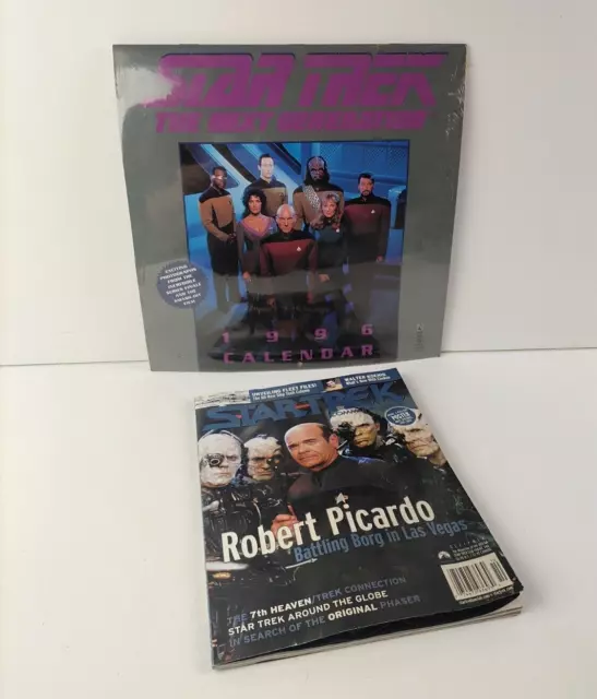 Star Trek The Next Generation 1996 Calendar Factory Sealed w/ magazine