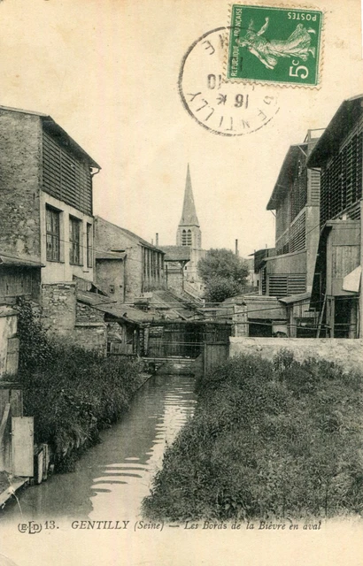 GENTILLY LOT 2 Cartes Bords Bièvre aval et vieux manoir angle rues Paroy Noyers
