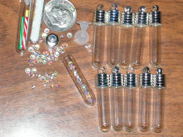 1 bottle vial fill charm wholesale lot pendant findings