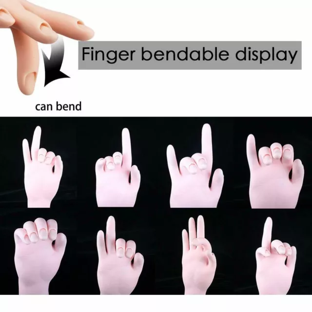 Beginner Friendly Nail Art Practice Hand Model Soft and Bendable Fingers