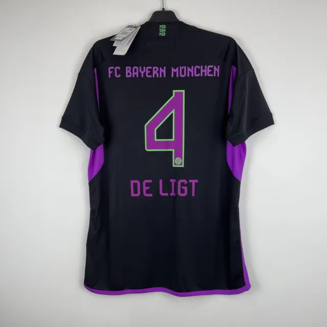 Camiseta deportiva de fútbol del Bayern Munich 2023-2024 de Ligt Away talla L