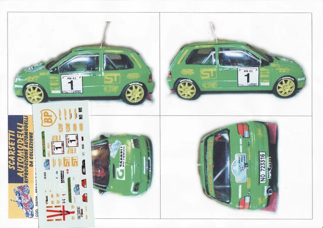 DECALS 1/43 REF 2303 Munster Elst Renault Clio Rallye Wallonie 1995 EUR