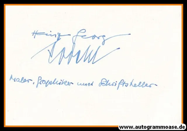 Autograph Kunst / Literatur | Heinz Georg PODEHL