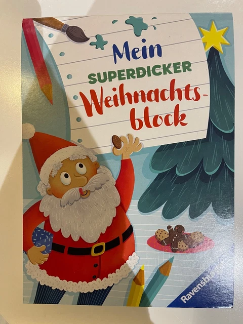 Mein superdicker Weihnachtsblock Rätselblock Malblock rätseln neu Ravensburger