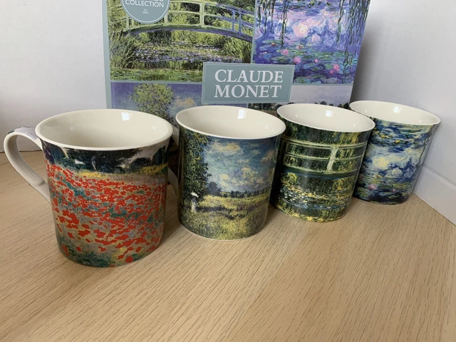 Lesser & Pavey Leonardo Sammlung Claude Monet feiner China Becher Set Neu & Verpackt