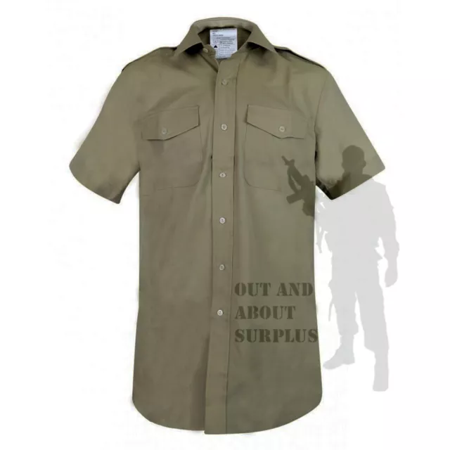 Genuine British Army No2 FAD Dress Uniform Shirt Short Sleeve Fawn Light Brown