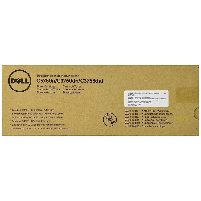 Dell MD8G4 Toner Cartridge C3760N/C3760DN/C3765DNF Color Laser Printer, Yellow