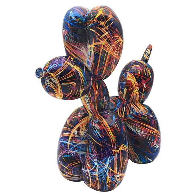 Balloon Dog Supernova Figurine Large Resin Home Decor Ornament Graffiti Style