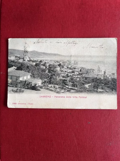 Cartolina Sanremo - Panorama Dalla Villa Pasteur - Viaggiata 1905