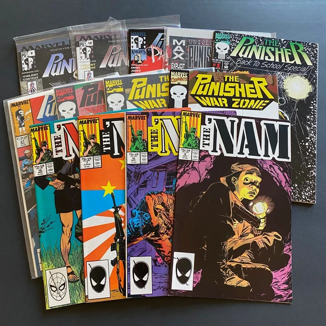 Lot of 13 Marvel Comics Punisher The Nam