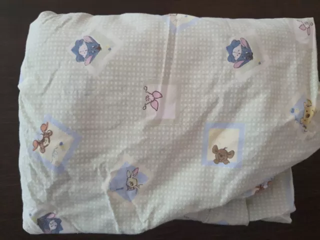 Vintage Disney Classic Winnie the Pooh & friends Baby Fitted Crib Sheet green