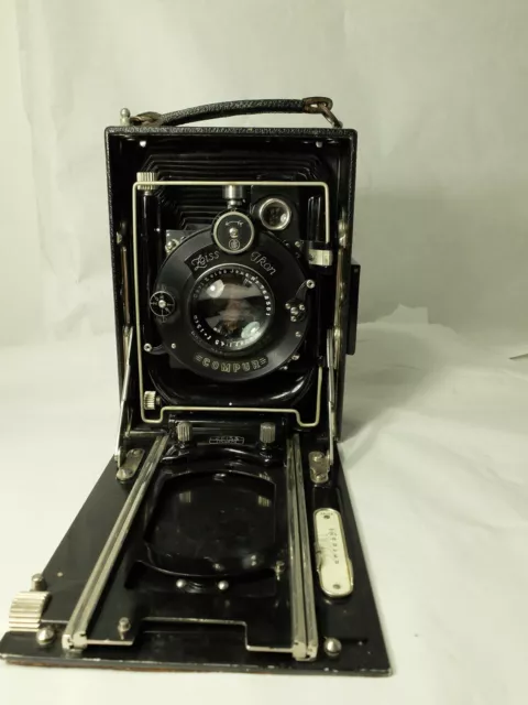 Zeiss Ikon IDEAL 225  Tessar  150/4.5  9x12cm  Folding ! Good Shutter and lens !