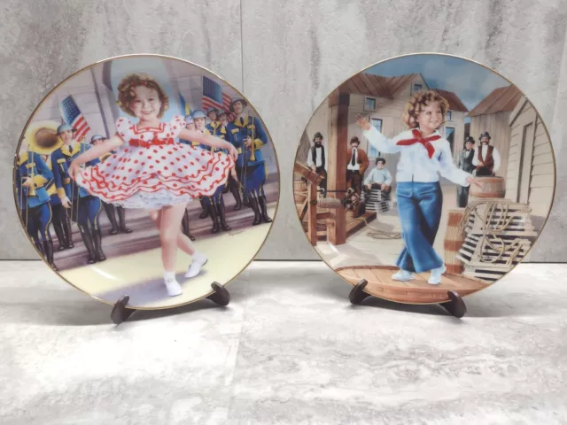 (2) Shirley Temple Collector Plates - "STAND UP & CHEER", "CAPTAIN JANUARY"