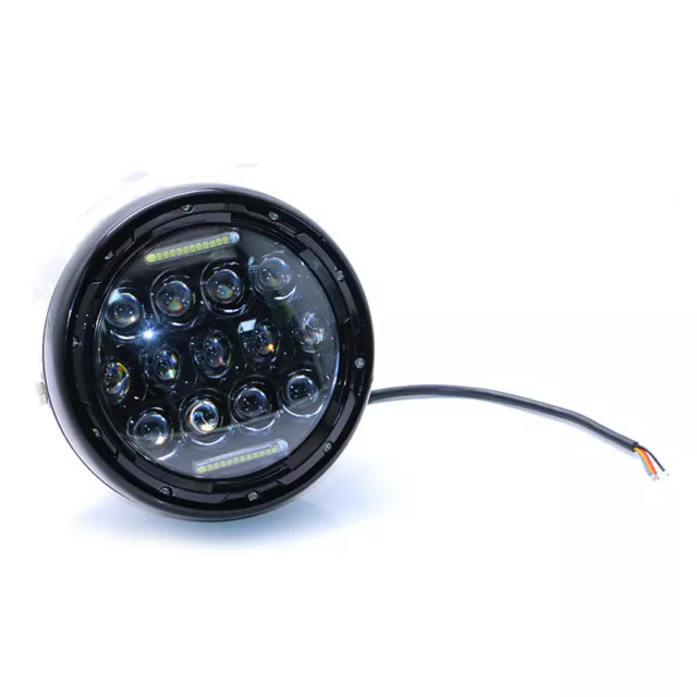 7 MOTO LED phare 75W noir projecteur LED lumière phare pour
