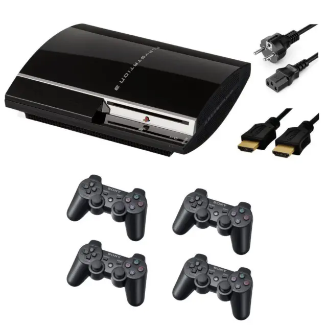 Sony PlayStation 3 80GB Fat Piano Black - Controller Auswahl - guter Zustand