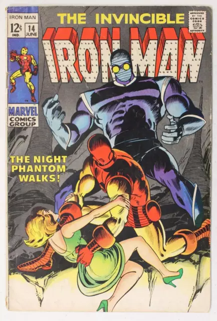 Iron Man #14 Invincible Archie Goodwin Marvel 1969 VG KEY 1st App Night Phantom
