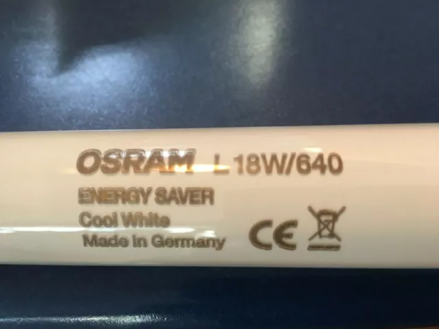 OSRAM Lampe Fluorescente L18W/640 Cool White T8 26mm G13 Tube Allemagne