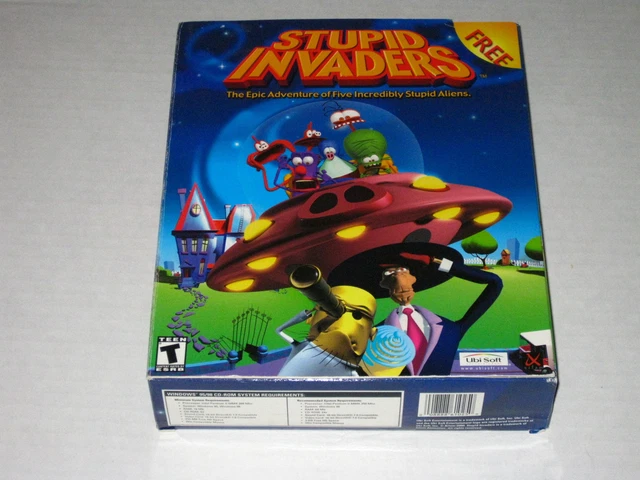 Boîte + Notice Big Box Stupid Invaders PC - Français - Vide (Sans Jeu)