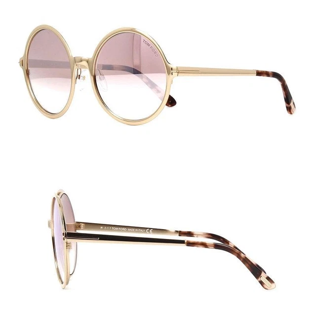 TOM FORD AVA-02 FT0572 28Z Rose Gold Round Pink Mirror  display picture 1