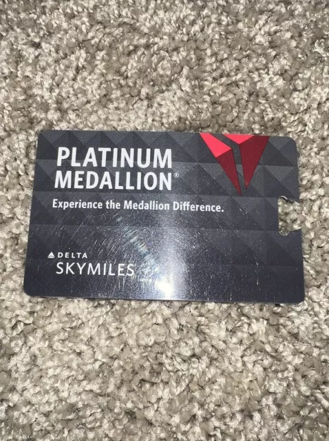 Delta Air Lines Platinum Medallion Plastic Bag Tag Used! Tag Rev 2019