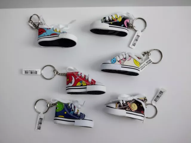 CONVERSE CHUCK TAYLOR Smiley HI HIGH 70 CANVAS OX KEYCHAIN KEY RING PICK COLOR